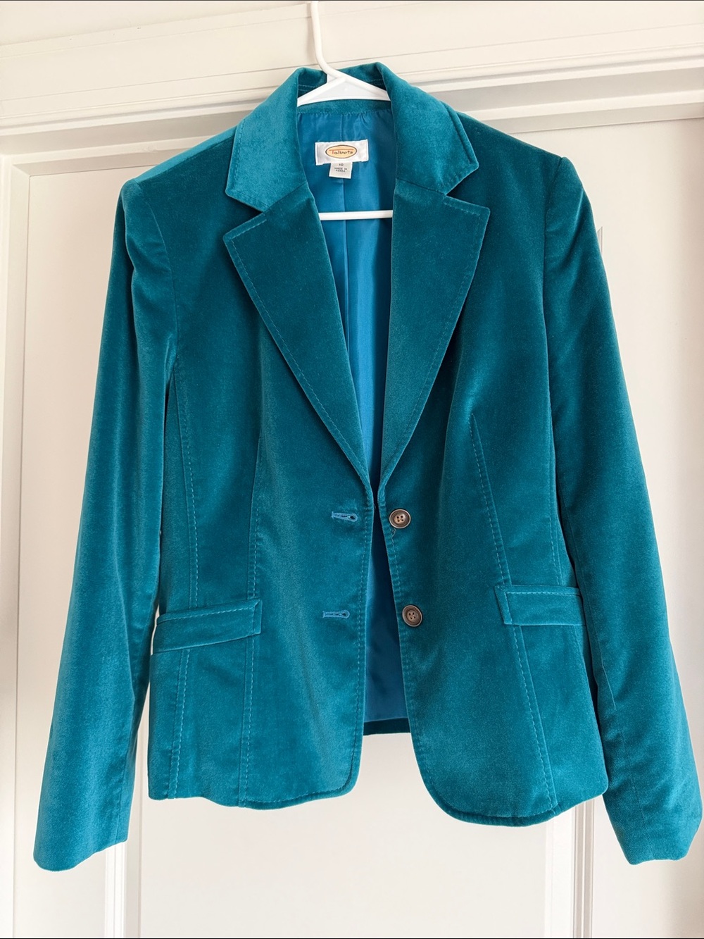 Talbots Teal Velvet Blazer - Women's Tailored Jacket